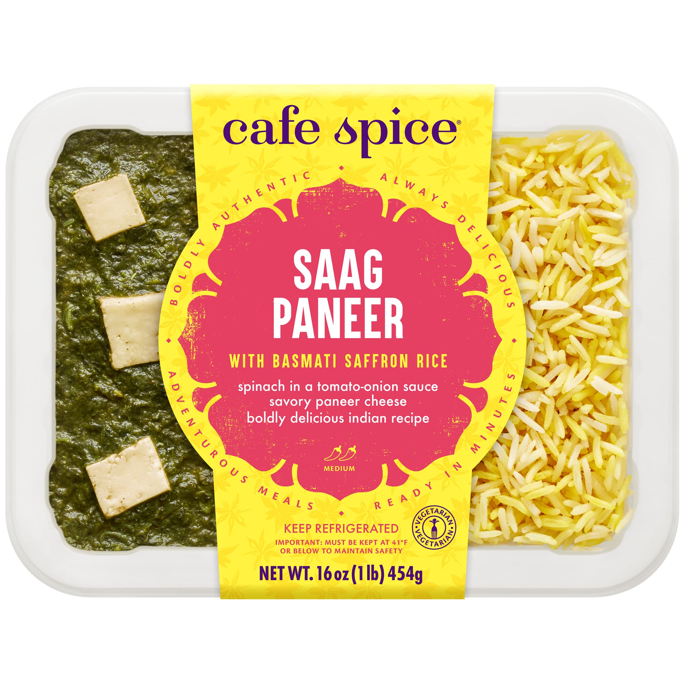 Saag Paneer with Saffron Rice