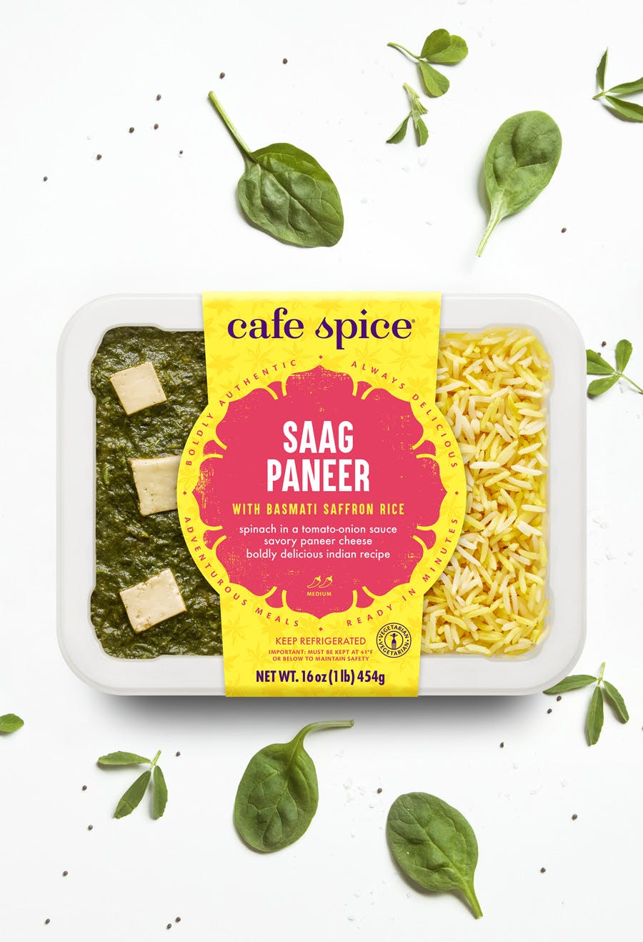 Saag Paneer with Saffron Rice